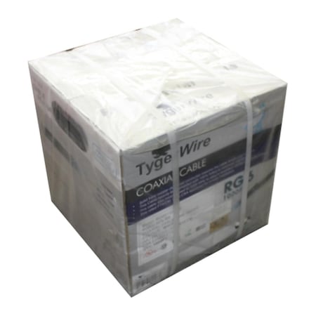 Homevision Technology TygerWire 1000-Ft RG6 Coaxial Cable with 60 percent Braid-FT4-CMR-CSA-UL- Black RG6511000B